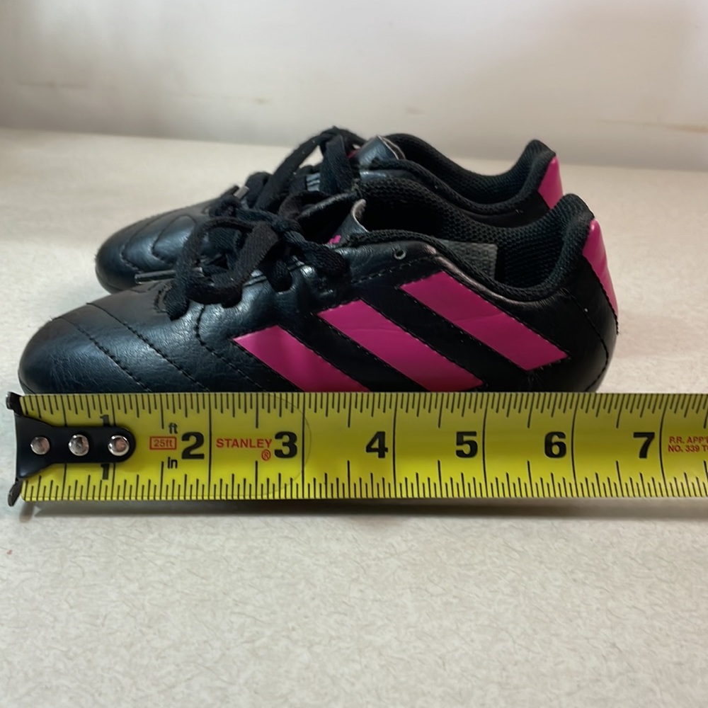 Adidas Girls Soccer Cleats Black Pink Size 10 - Picture 10 of 10